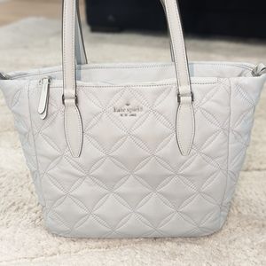 Kate Spade quilted gray every day zippered tote
